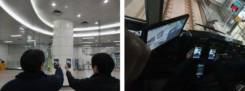 LTE-R 영상통화(왼쪽) 모습과 차상내 영상통화 모습 [사진=서울시]